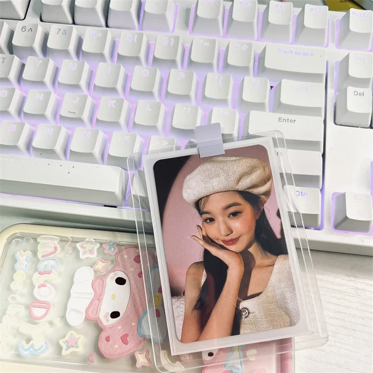 5 Pcs 10 Pcs Kpop Stationery ID Card Holder Acrylic Sheet Protector Photocard Holder Work Card Holder Korea Toploader Decor PVC