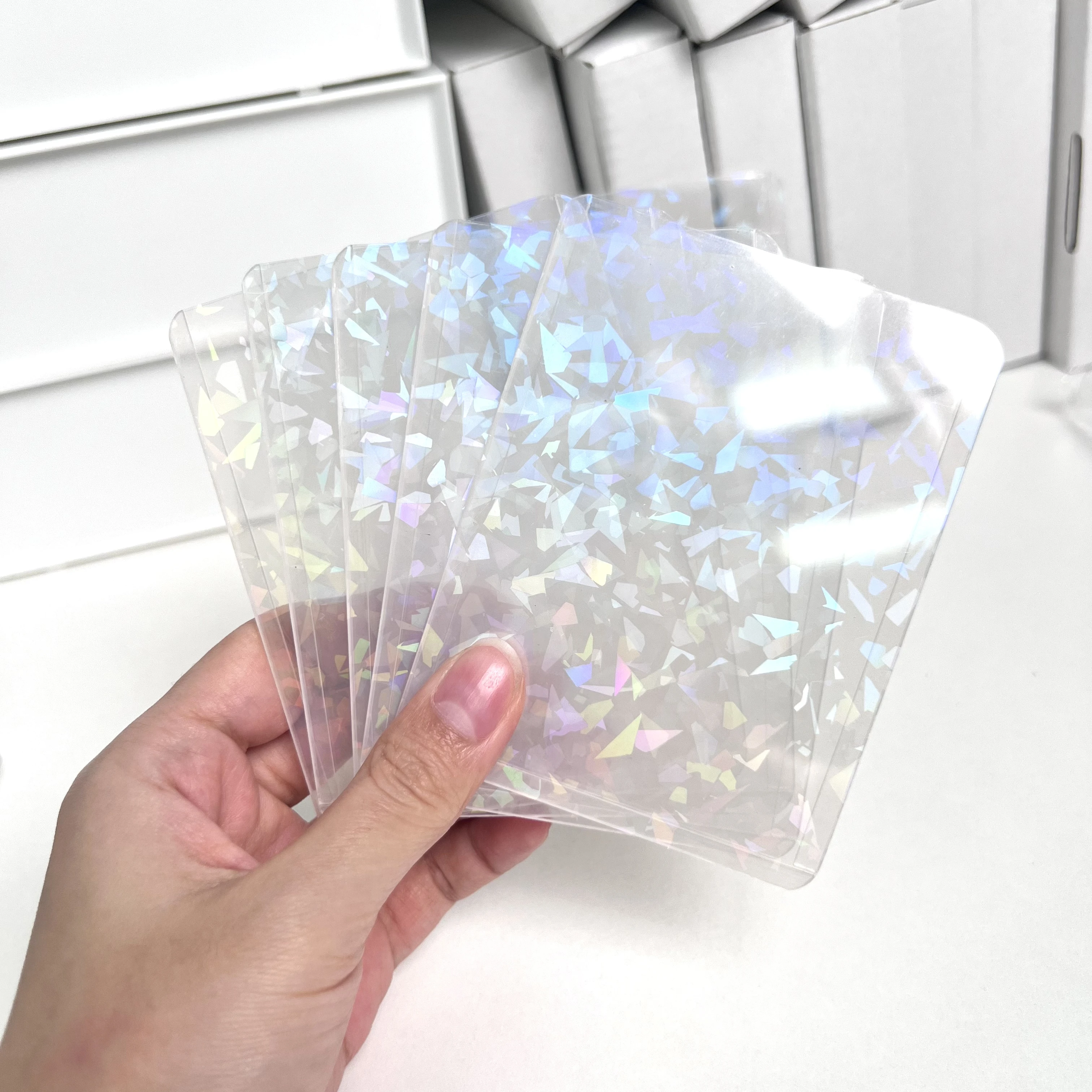 5 Pcs 10 Pcs Kpop Stationery ID Card Holder Acrylic Sheet Protector Photocard Holder Work Card Holder Korea Toploader Decor PVC