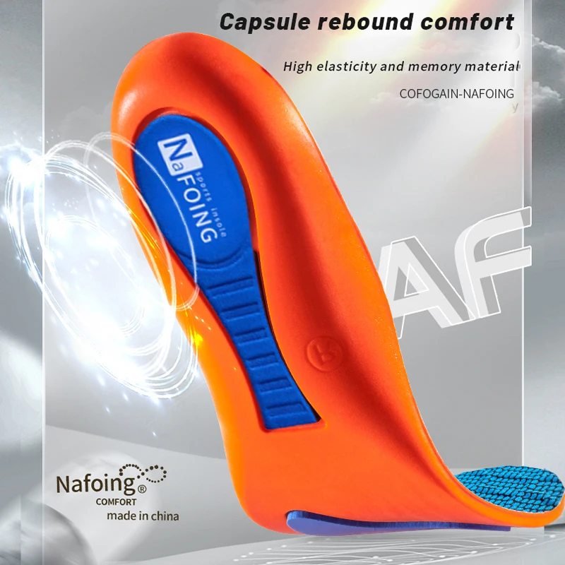 Sport Orthopedic Insoles for Feet Men Women EVA Breathable Shock Absorption Shoes Insole for Running Basketball Sport Care Pads