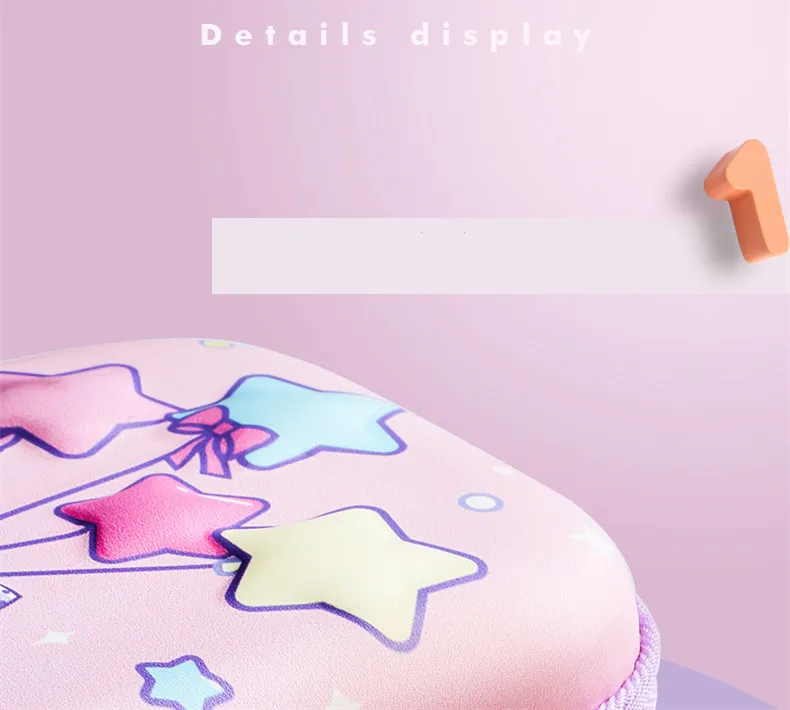 3D EVA unicorn Cute Pencil Case cartoon Stationery Box Girls Color Pencil Box Student Pen Case School Supplies Gifts ipad Case