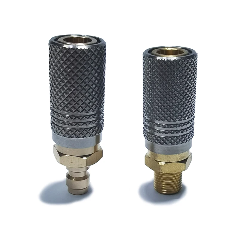 Extended High Pressure Air Fill Charging Valve, 8mm Quick Disconnect Release Adapter Socket 1/8BSPP(G1/8) 8mm Male Nipple