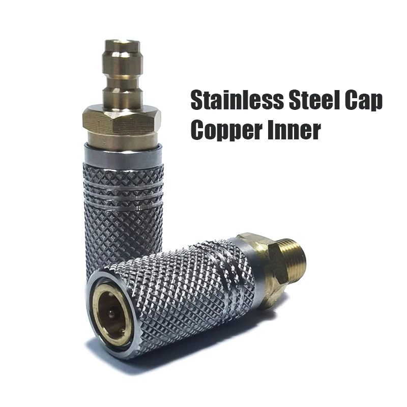 Extended High Pressure Air Fill Charging Valve, 8mm Quick Disconnect Release Adapter Socket 1/8BSPP(G1/8) 8mm Male Nipple