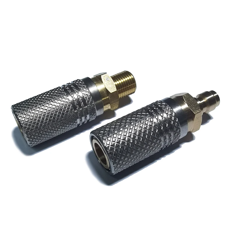 Extended High Pressure Air Fill Charging Valve, 8mm Quick Disconnect Release Adapter Socket 1/8BSPP(G1/8) 8mm Male Nipple