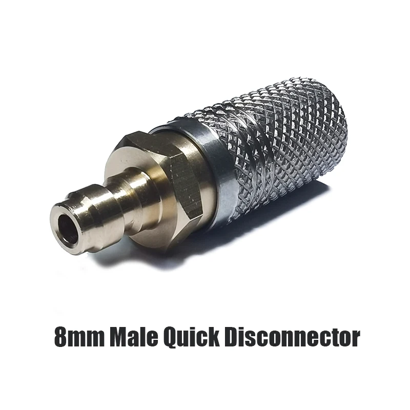 Extended High Pressure Air Fill Charging Valve, 8mm Quick Disconnect Release Adapter Socket 1/8BSPP(G1/8) 8mm Male Nipple