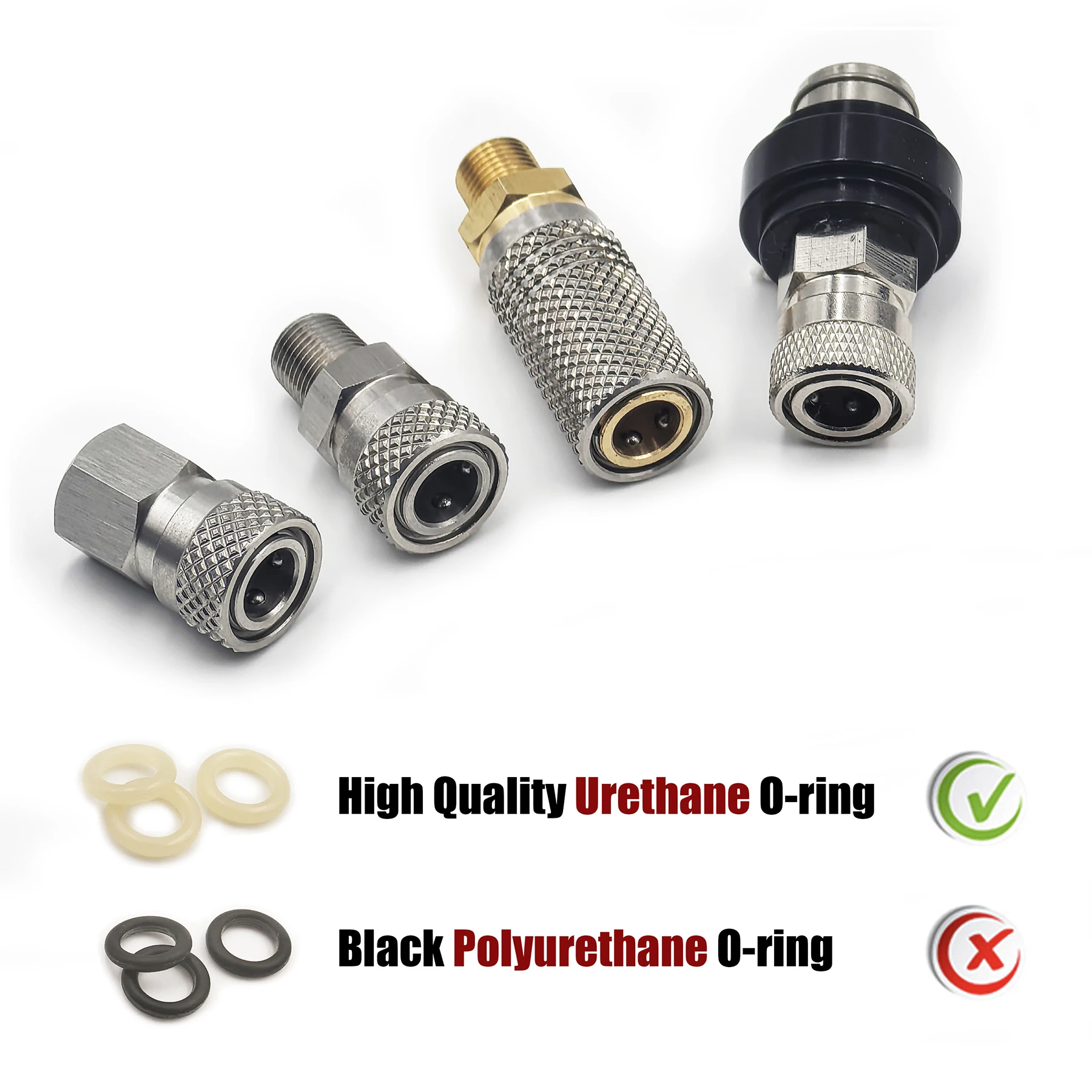 Extended High Pressure Air Fill Charging Valve, 8mm Quick Disconnect Release Adapter Socket 1/8BSPP(G1/8) 8mm Male Nipple