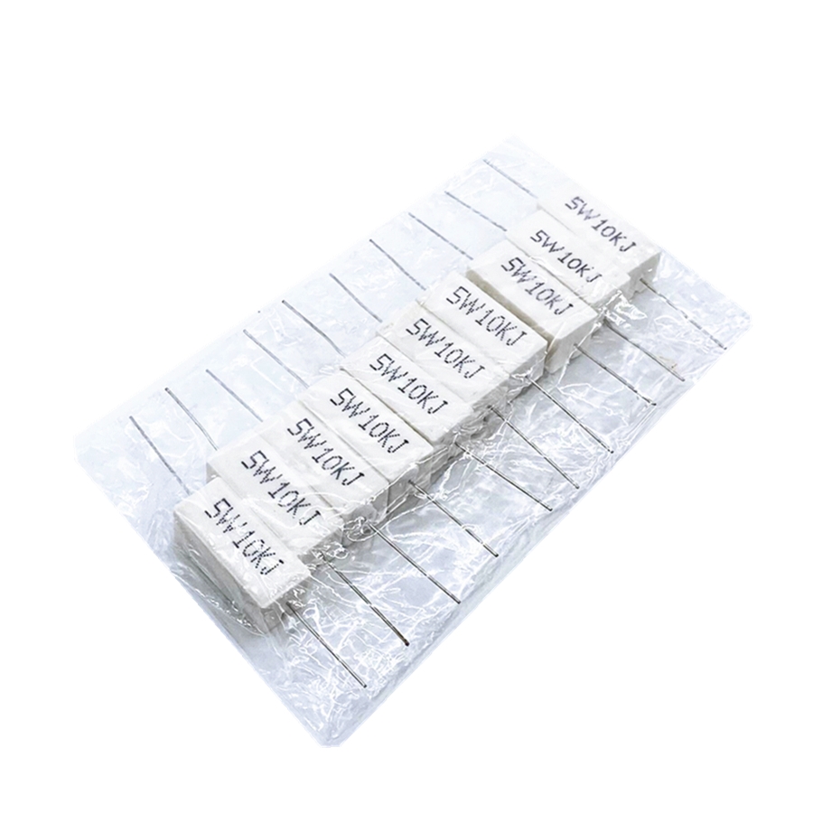 10pcs 5W 5% Cement Resistor Power Resistance 0.1 ~ 10K 0.1R 0.5R 1R 10R 100R 0.22 0.33 0.5 1 2 5 8 10 15 20 25 30 100 1K 10K ohm