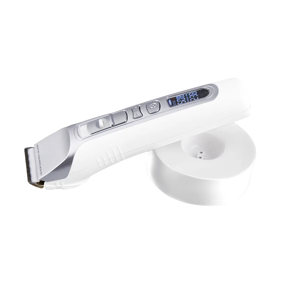 Hair Clipper USB Rechargeable Hair Trimmer Titanium Ceramic Blade LCD Professional Strong Power Salon Hair Cutting Machine