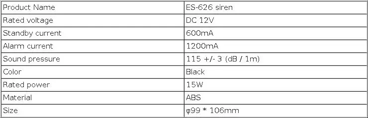 Security DC 12V Outdoor Alarm Siren Wire Loud Alarm Horn 115Db Exterior Sirena Alarma Speaker For Alarm System 15W
