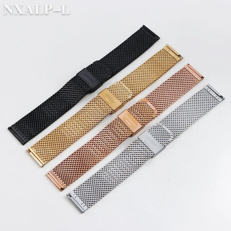 1.0 Milanese Mesh Loop Stainless Steel Watch Band Bracelet 18mm 20mm 22mm 24mm Bracelet 3mm Thickness Strap for DW for Omega