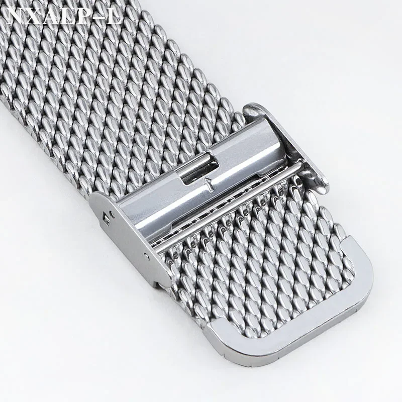 1.0 Milanese Mesh Loop Stainless Steel Watch Band Bracelet 18mm 20mm 22mm 24mm Bracelet 3mm Thickness Strap for DW for Omega