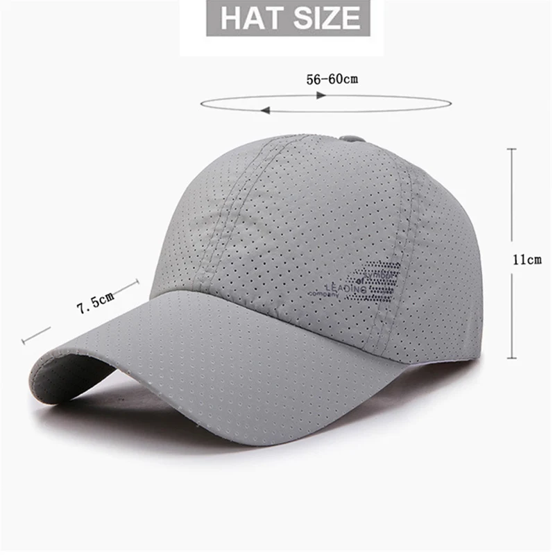 Summer Outdoor Sports Cap Golf Fishing Hat Quick Drying Sun Hat Adjustable Unisex Baseball Cap for Women Men