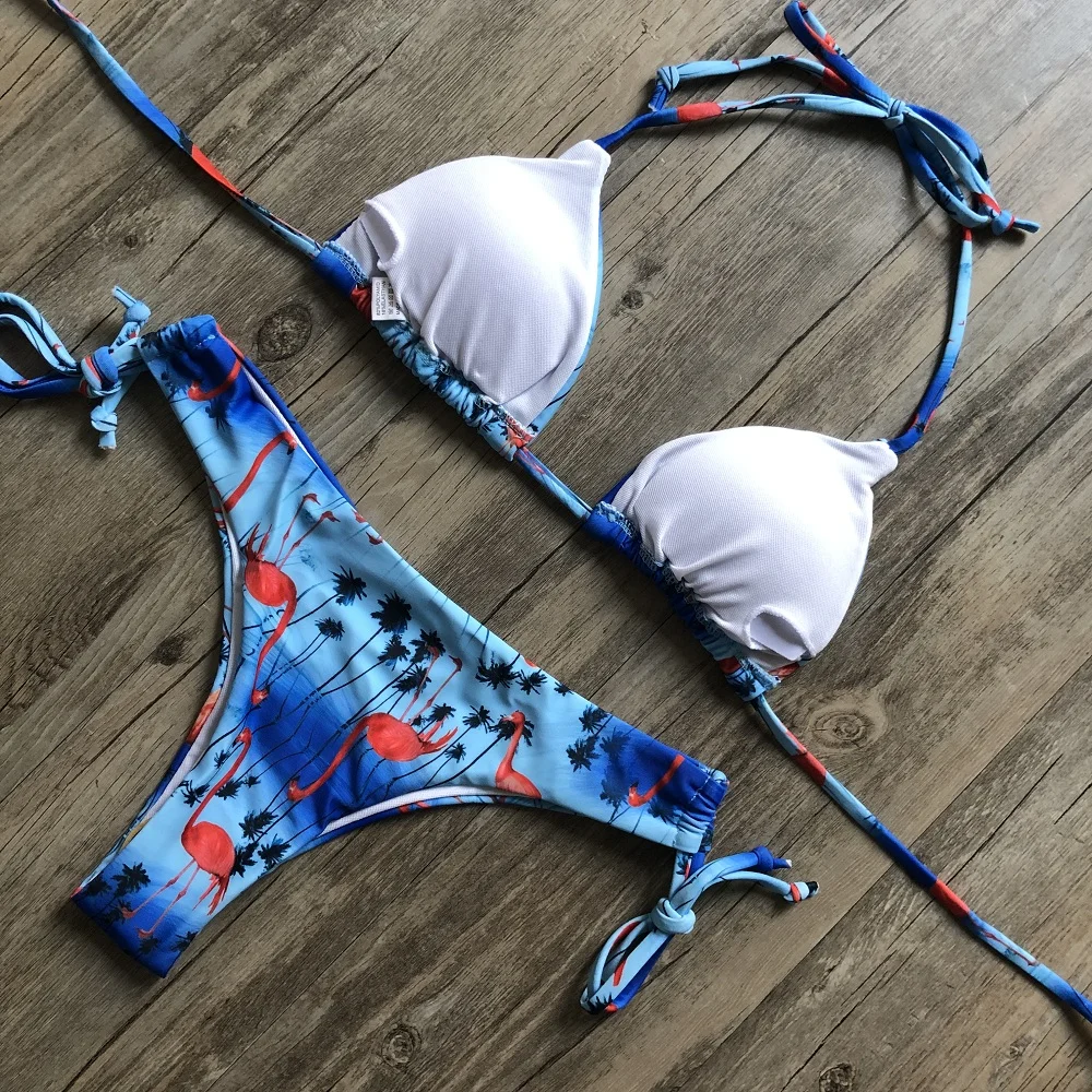 RUOTONGSEPT Sexy Print Bikinis Set Women Swimsuit Bandage Two-Piece Swimwear Brazilian Biquínis Beachwear Bathing Suit 2022 New