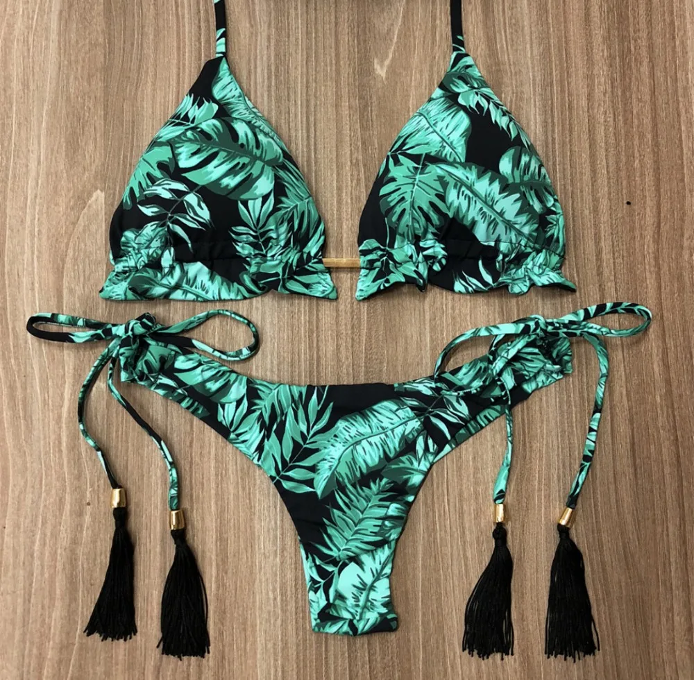 RUOTONGSEPT Sexy Print Bikinis Set Women Swimsuit Bandage Two-Piece Swimwear Brazilian Biquínis Beachwear Bathing Suit 2022 New