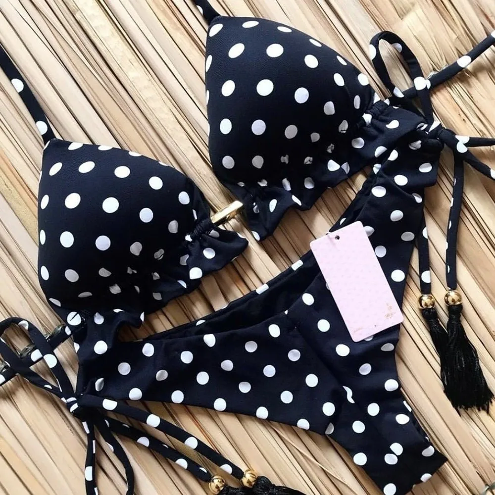 RUOTONGSEPT Sexy Print Bikinis Set Women Swimsuit Bandage Two-Piece Swimwear Brazilian Biquínis Beachwear Bathing Suit 2022 New
