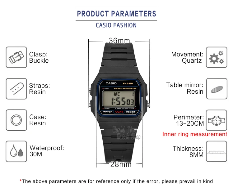 Casio Watch Men Top Luxur Set Military LED Relogio Digital Watch Sport Waterproof Quartz Men Watch Neutral Watches F91W Series