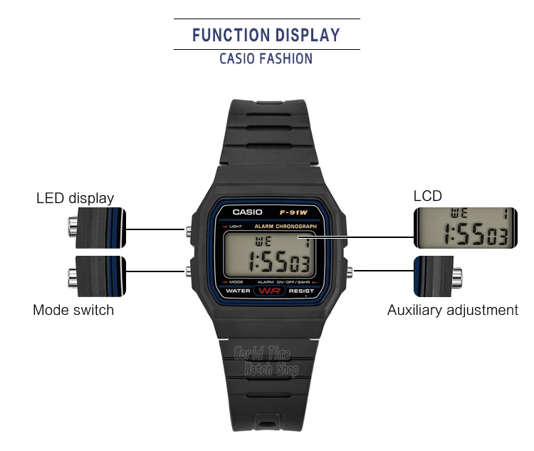 Casio Watch Men Top Luxur Set Military LED Relogio Digital Watch Sport Waterproof Quartz Men Watch Neutral Watches F91W Series