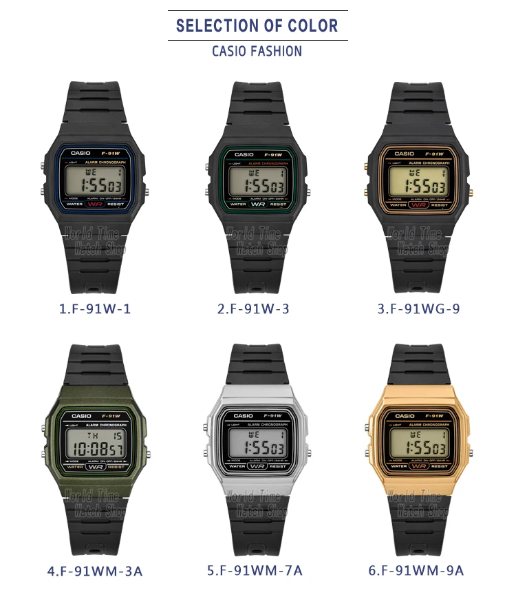 Casio Watch Men Top Luxur Set Military LED Relogio Digital Watch Sport Waterproof Quartz Men Watch Neutral Watches F91W Series