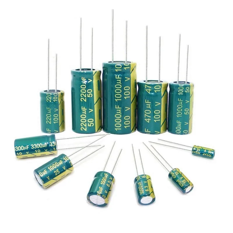 6.3V 10V 16V 25V 35V 50V 63V 100V 400V 450V 100μF 220μF 330μF 470μF 680μF 1000μF 1500μF 2200μF 3300μF 10000μF Condensador De Alu
