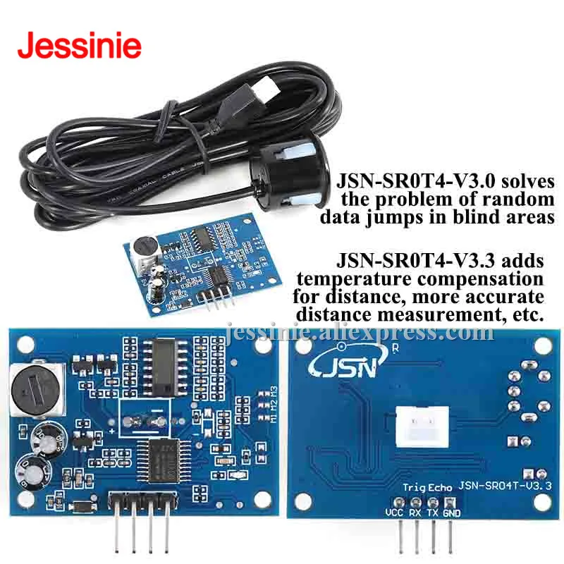 JSN-SR04T JSN SR04T 3.3 Waterproof Ultrasonic Module Water Proof Integrated Distance Measuring Transducer Sensor for Arduino