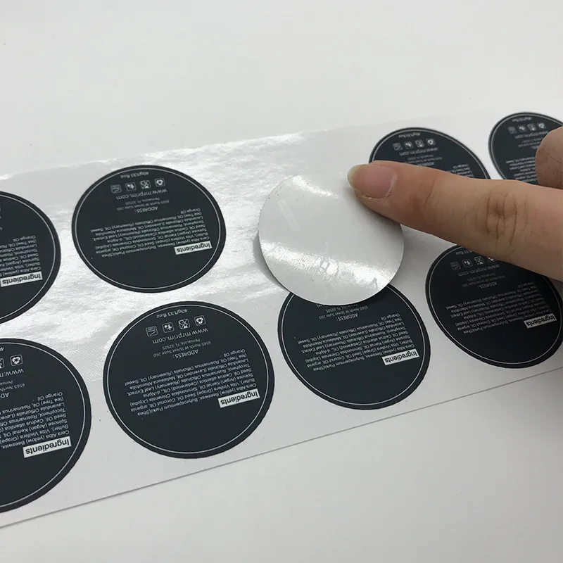 Customized Waterproof Vinyl Health Care Bottle Stikcers with Barcode Printed Matte Self Seal Packaging Labels for Plastic Jars