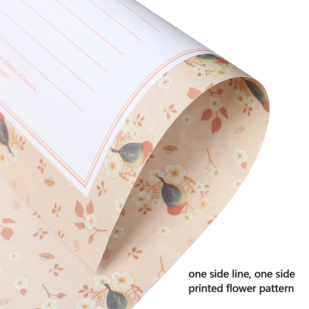 6Pcs Differrent Design Writing Paper With 3Pcs Envelopes Cartoon Pattern Vintage Floral Letter Stationery School Office Supplies