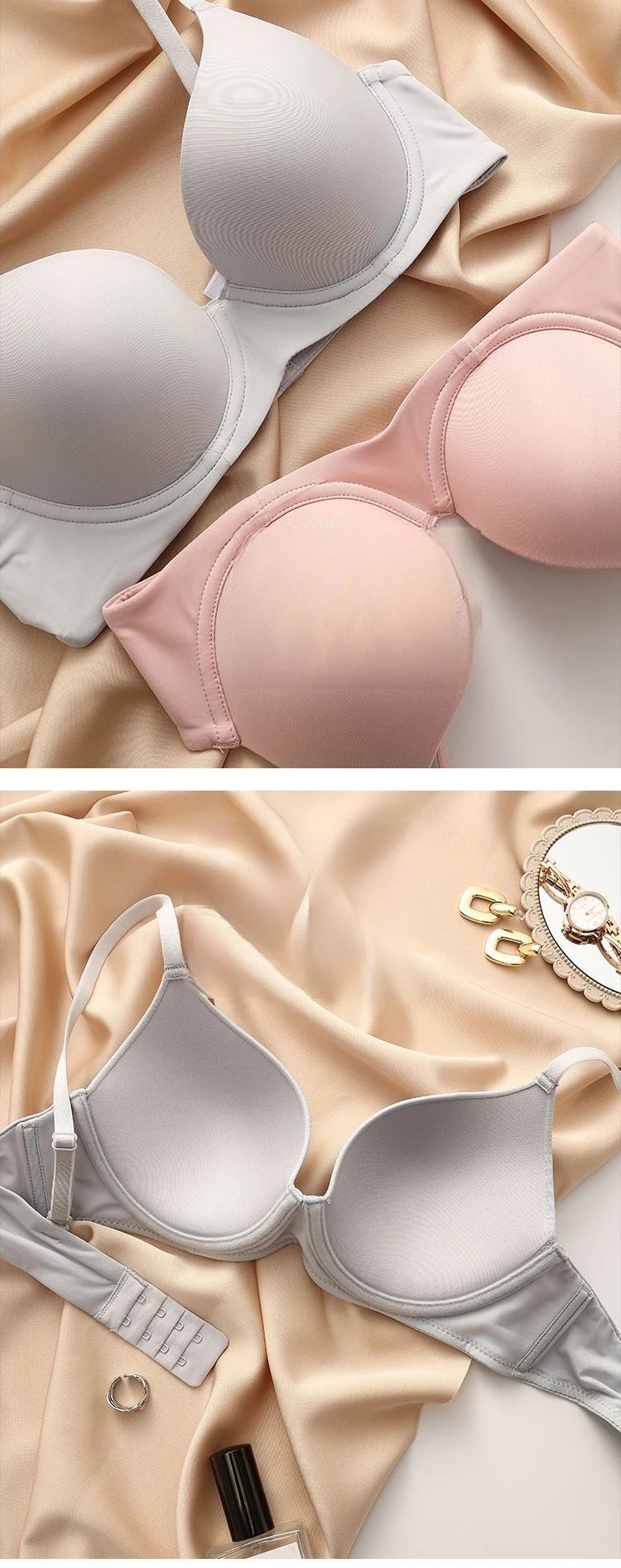Plus Size Lingerie for Women Seamless Push Up Bra Sexy Thin Cup Cotton Brassiere Comfortable Underwie Female C D E Cup Underwear