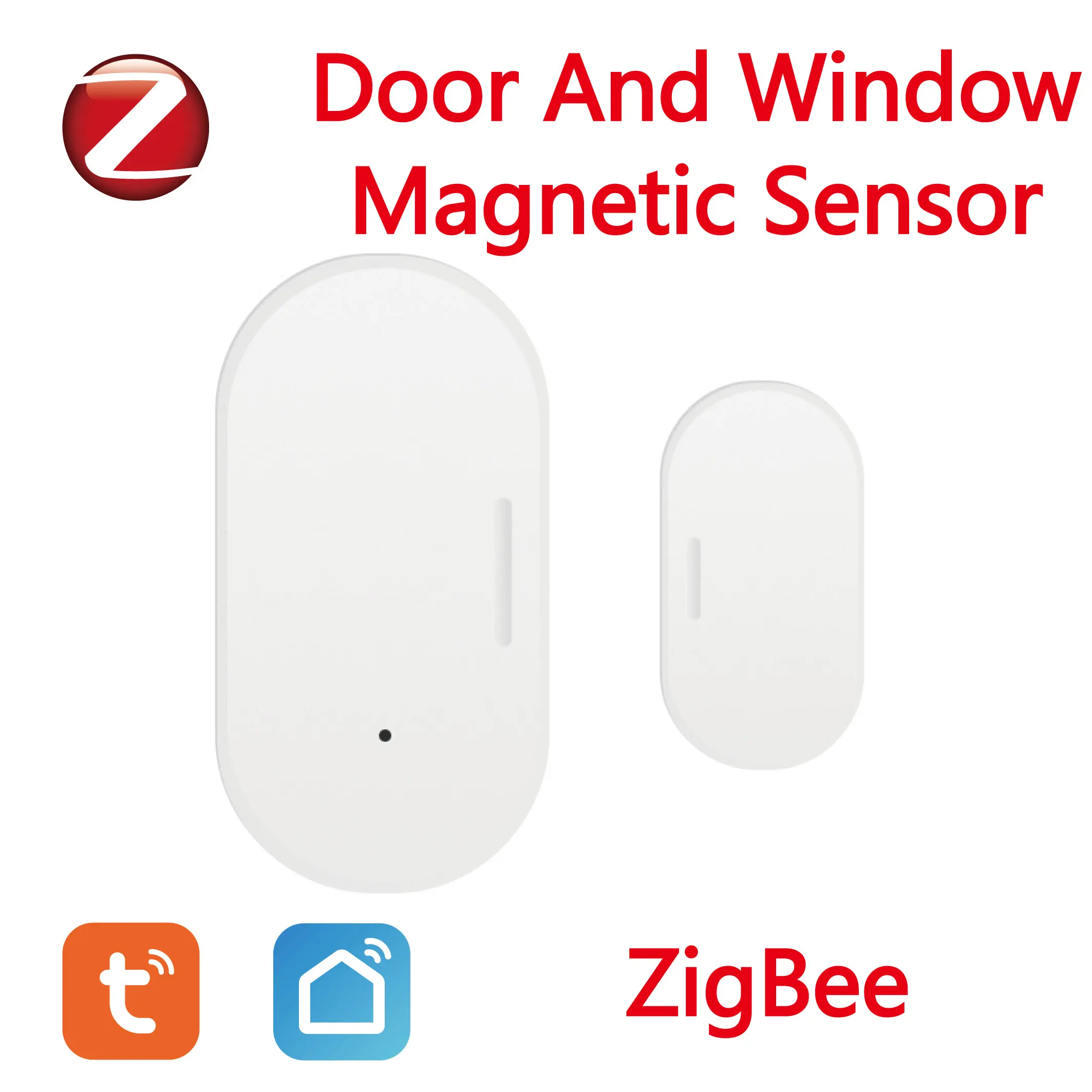 Tuya Zigbee Door And Window Magnetic Sensor Wireless Connection Smart Home Wireless Door Detectors Door Magnetic Automation