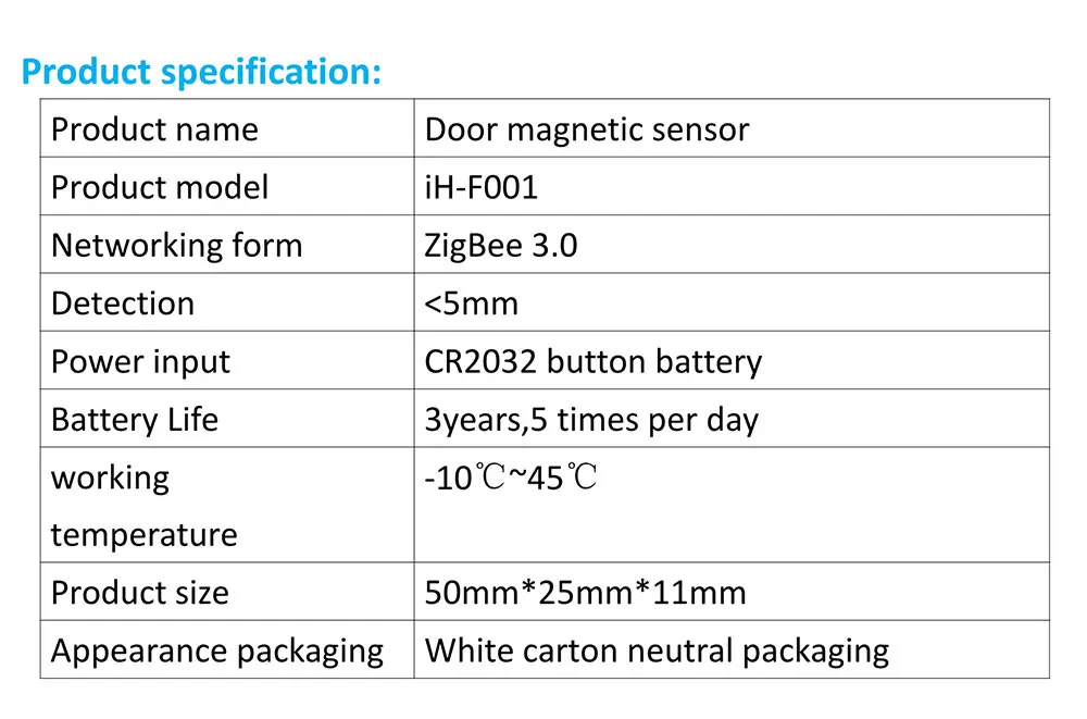 Tuya Zigbee Door And Window Magnetic Sensor Wireless Connection Smart Home Wireless Door Detectors Door Magnetic Automation