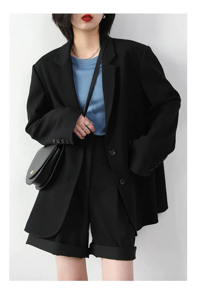 CHIC VEN 2026 Fashion Women's Blazer Office Lady Long Sleeve Double-breasted Mid-length Casual Coat Ladies Outerwear Stylish Top