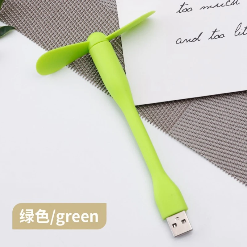 Mini USB Fan Flexible Bendable Fan For Power Bank Laptop PC AC Charger Portable Hand Cooling Fan For Computer Summer Gadget