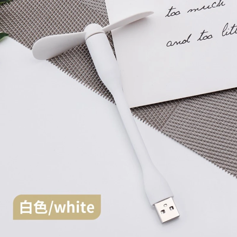 Mini USB Fan Flexible Bendable Fan For Power Bank Laptop PC AC Charger Portable Hand Cooling Fan For Computer Summer Gadget