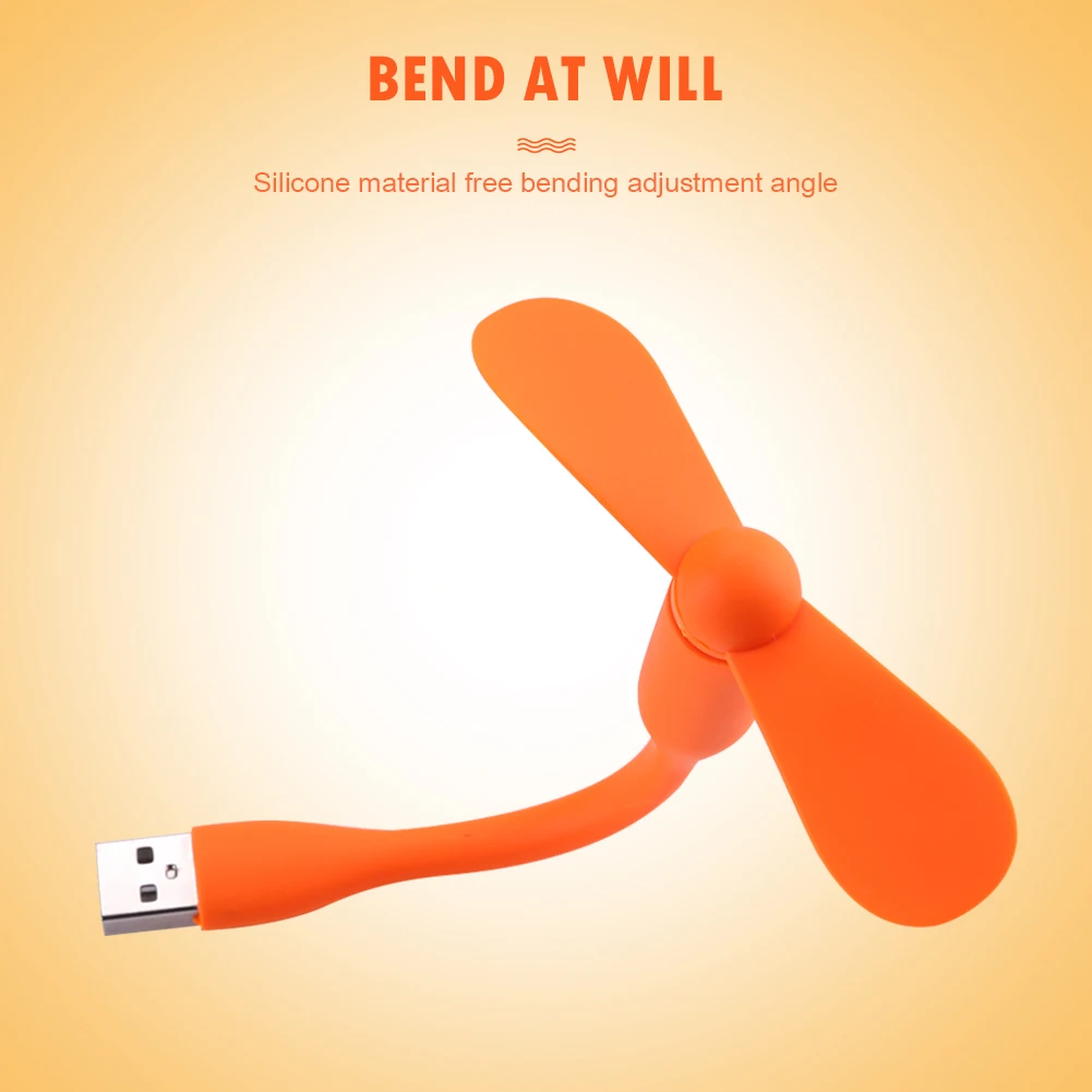 Mini USB Fan Flexible Bendable Fan For Power Bank Laptop PC AC Charger Portable Hand Cooling Fan For Computer Summer Gadget