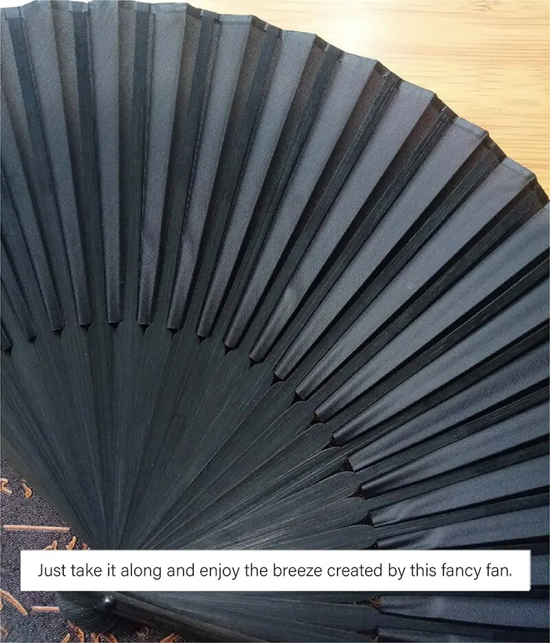 Chinese Style Black Vintage Hand Fan Folding Fans Dance Wedding Party Favor Chinese Dance Party Folding Fans