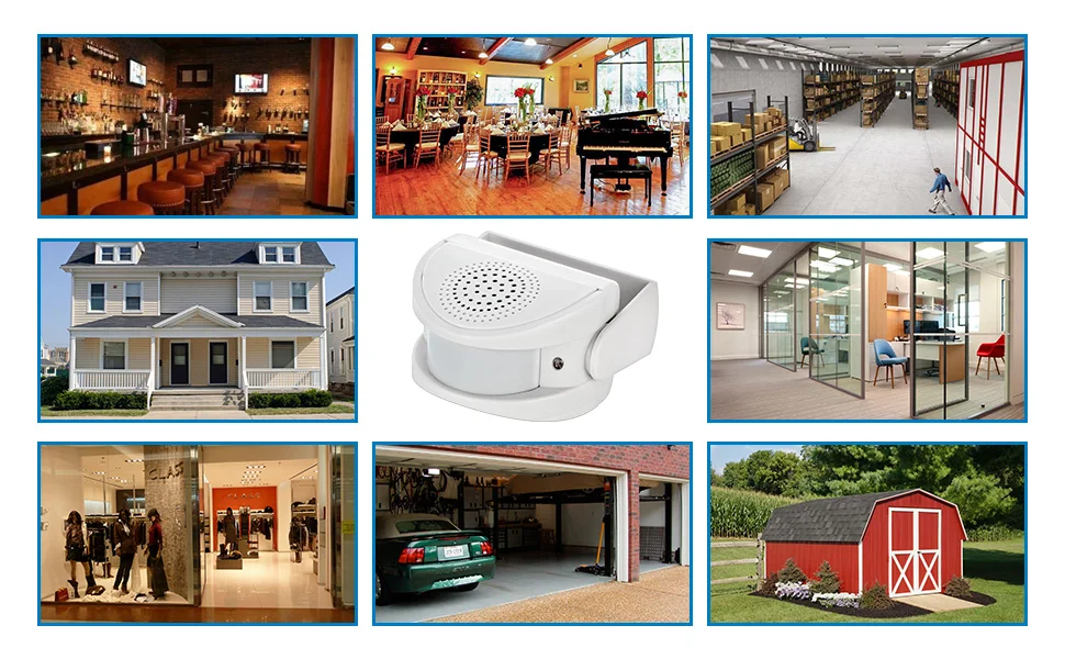 FUERS Wireless Guest Welcome Chime Alarm Door Bell PIR Motion Sensor For Shop Entry Company Security Protection Smart Doorbell