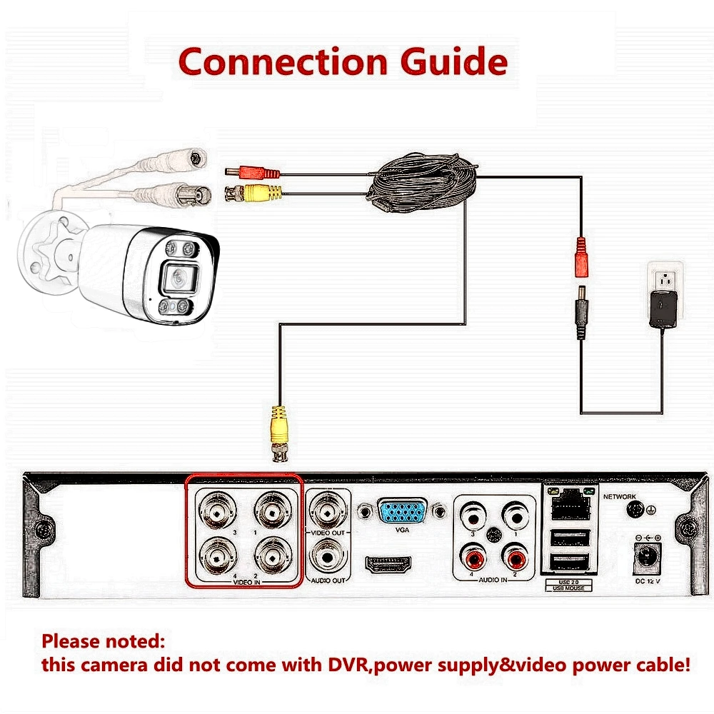 HD 2MP 5MP AHD XVI/CVI/TVI/CVBS Security Bullet Camera Outdoor Indoor Weatherproof 4pcs Array IR LEDs for CCTV DVR System