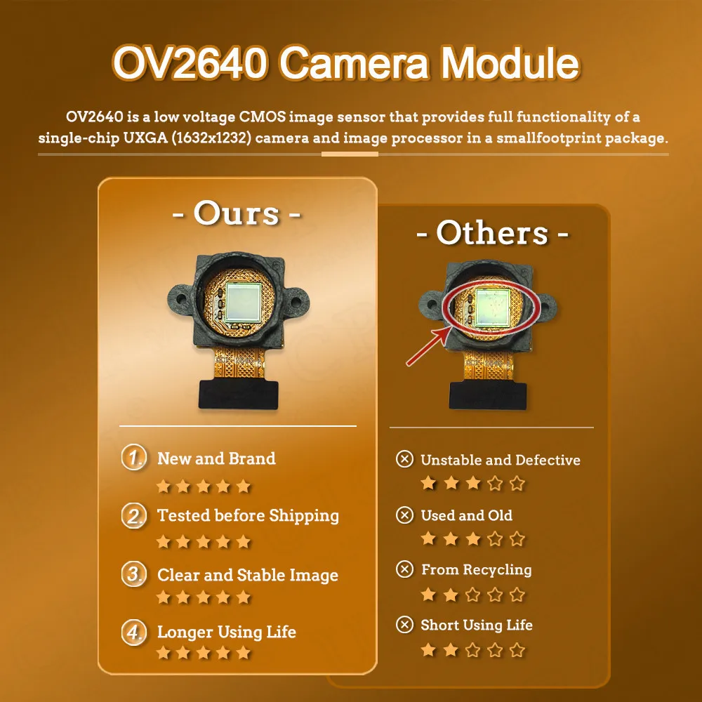 New OV2640 Camera Module for ESP32-CAM 2.4G Wifi Module 200 222 30 45 120 160 Degrees 850nm Night Vision DVP 24PIN Night Vision