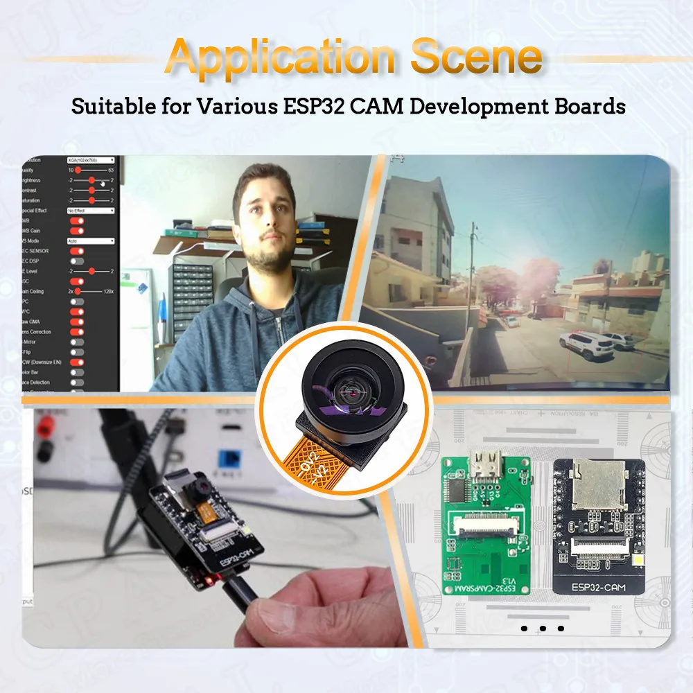 New OV2640 Camera Module for ESP32-CAM 2.4G Wifi Module 200 222 30 45 120 160 Degrees 850nm Night Vision DVP 24PIN Night Vision