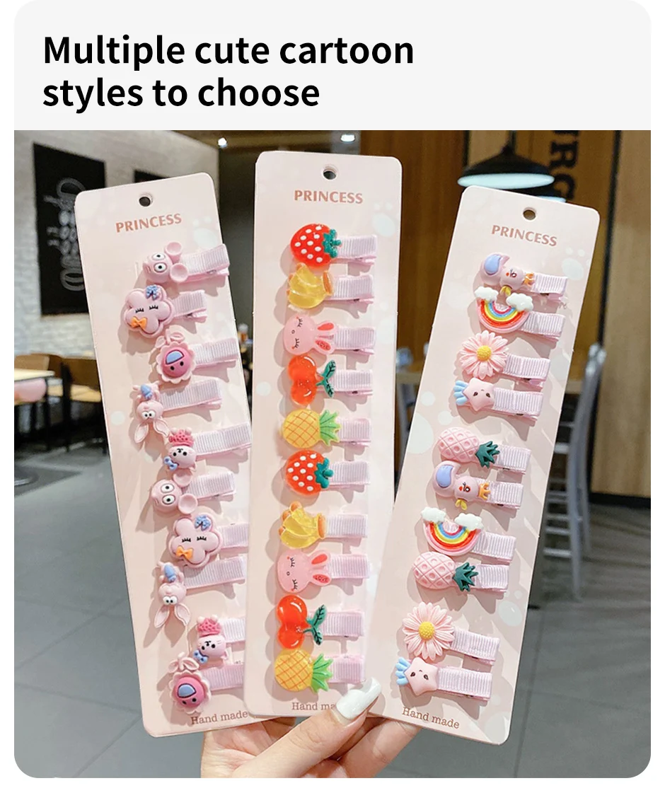 30Pcs Set Baby Hair Clips Cartoon Bows Flower Girls Hairpins Sweet Children Clips Barrettes Baby Hair Accessories