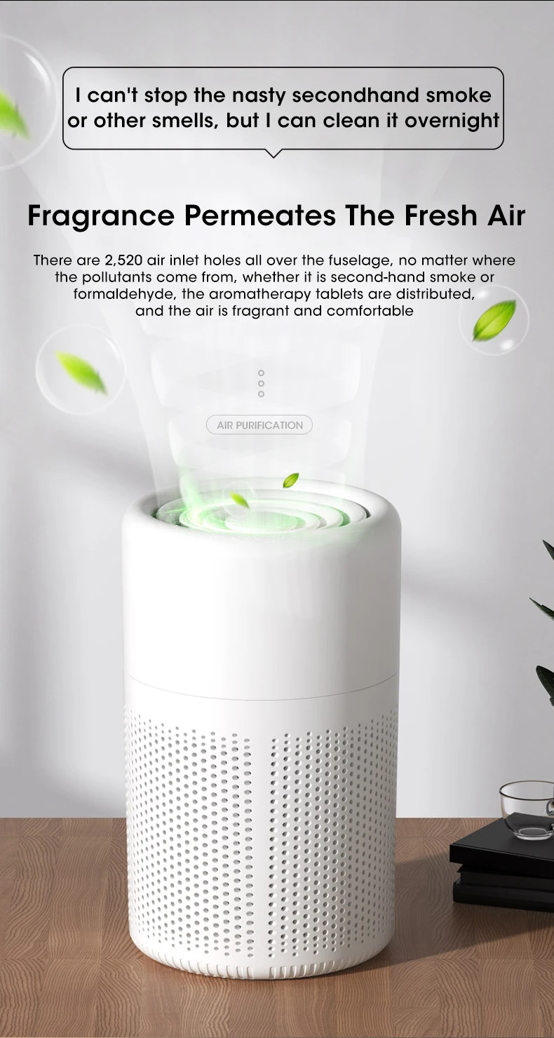 Portable Air Purifier Household Air Cleaner Mini Desktop Air Purifier With HEPA Filter Air Freshener Air Cleaner For Home Office