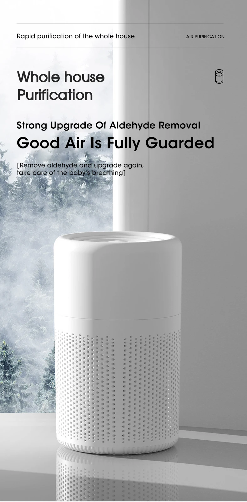 Portable Air Purifier Household Air Cleaner Mini Desktop Air Purifier With HEPA Filter Air Freshener Air Cleaner For Home Office