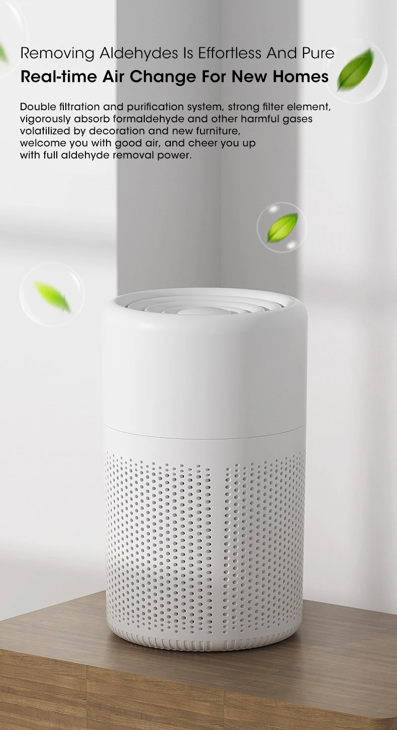 Portable Air Purifier Household Air Cleaner Mini Desktop Air Purifier With HEPA Filter Air Freshener Air Cleaner For Home Office