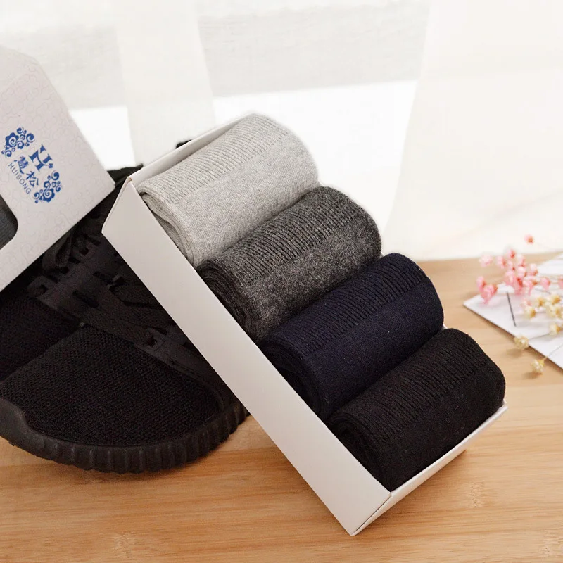5 Pairs/Lot Diabetic Socks Men Prevent Varicose Veins Socks for Diabetes Hypertensive Patients Cotton Material Big Size46,47,48