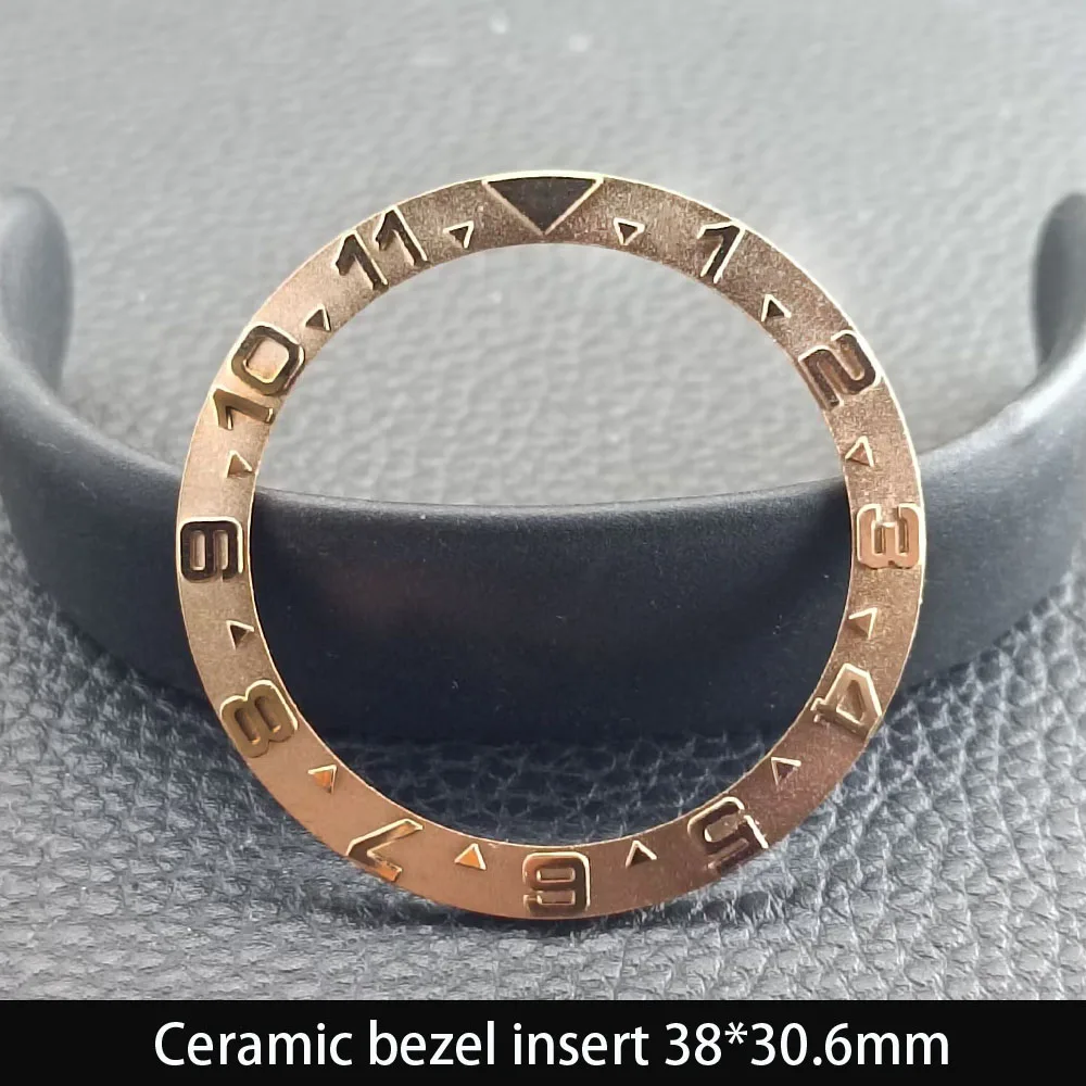 Sloping 38mm*30.6mm Ceramic Bezel GMT and Diving Watch Insert For 40mm Mens Watch Replace Watch Face Watch Bezel Inserts