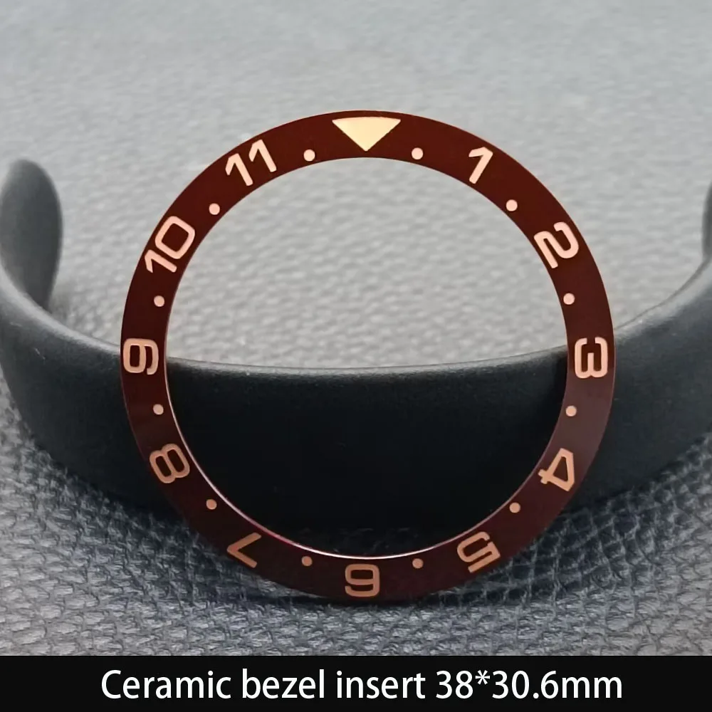 Sloping 38mm*30.6mm Ceramic Bezel GMT and Diving Watch Insert For 40mm Mens Watch Replace Watch Face Watch Bezel Inserts