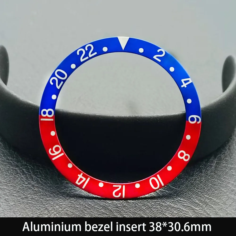 Sloping 38mm*30.6mm Ceramic Bezel GMT and Diving Watch Insert For 40mm Mens Watch Replace Watch Face Watch Bezel Inserts