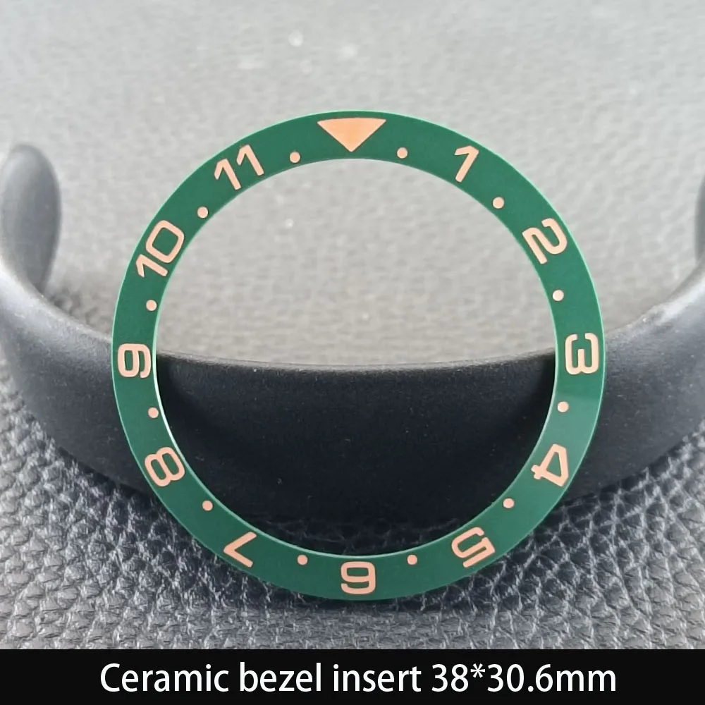 Sloping 38mm*30.6mm Ceramic Bezel GMT and Diving Watch Insert For 40mm Mens Watch Replace Watch Face Watch Bezel Inserts