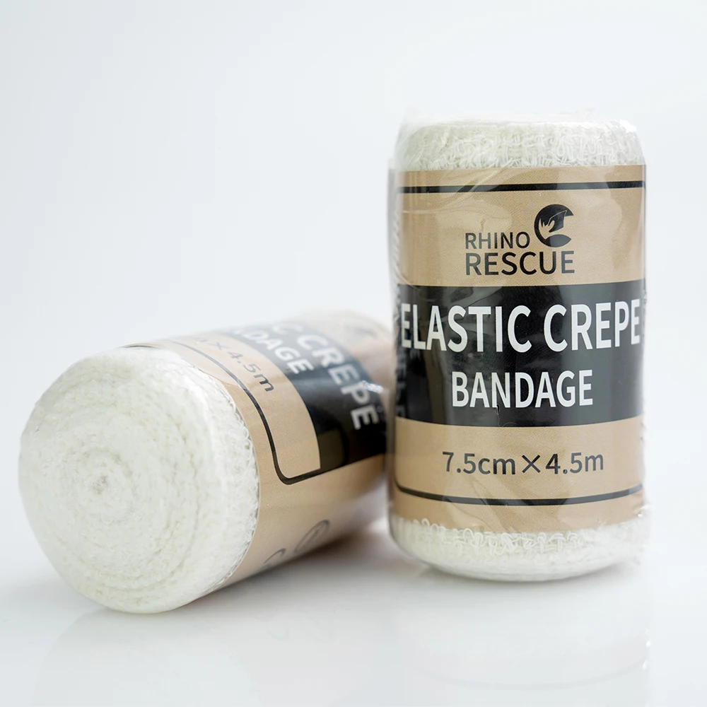 RHINO 6/12 pcs Elastic Crepe Bandage First Aid Kit Gauze Wound Dressing Nursing Emergency Care Bandage Outdoor Sports