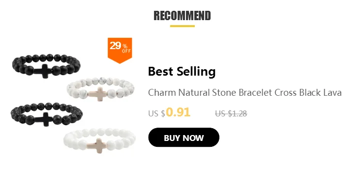 Charm Natural Stone Bracelet Cross Black Lava Matte Beaded Bracelets Handmade Men Women Prayer Fitness Chain Couple Jewelry Gift