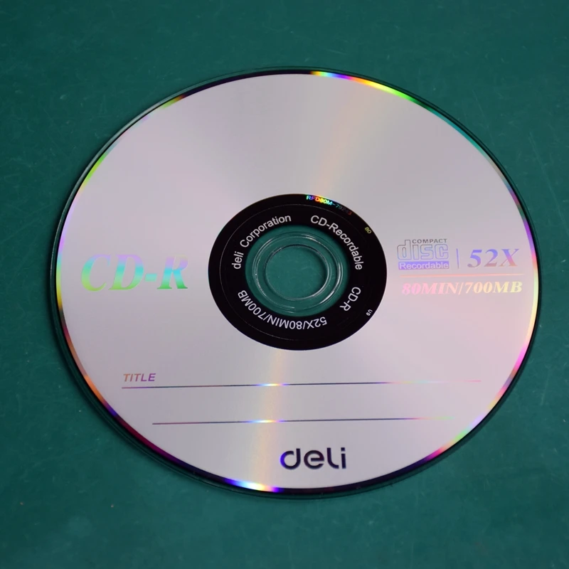 4PCS/LOT Deli 3725 CD-R Blank Discs Recordable Compact Disc 700MB/80min/52x CD-R BLANK Discs