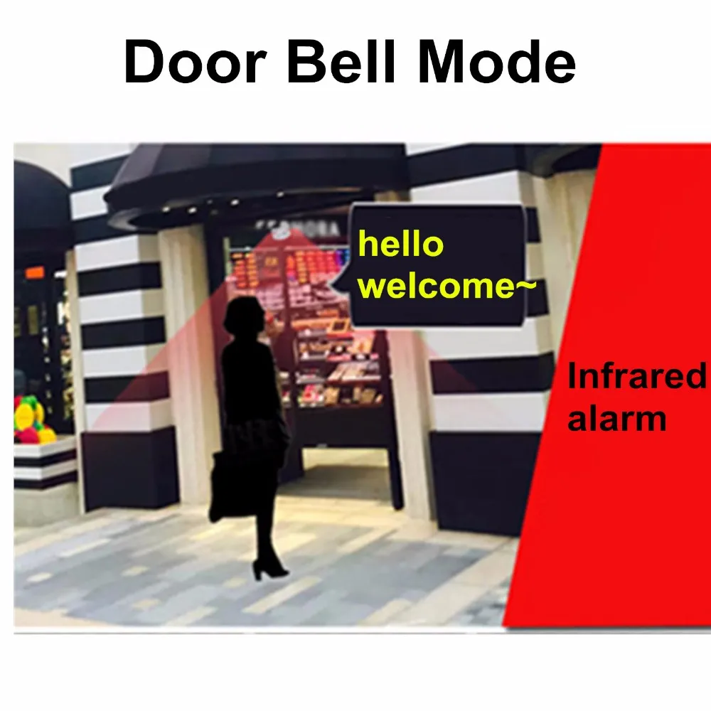 32 Songs Welcome Infrared Chime Doorbell Wireless Adjustable Volume Door bell PIR Motion Detector Alarm For Home Shop Store